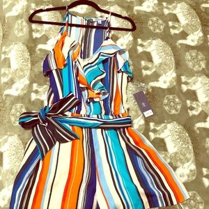 Gorgeous JLO Romper multi color spaghetti strap